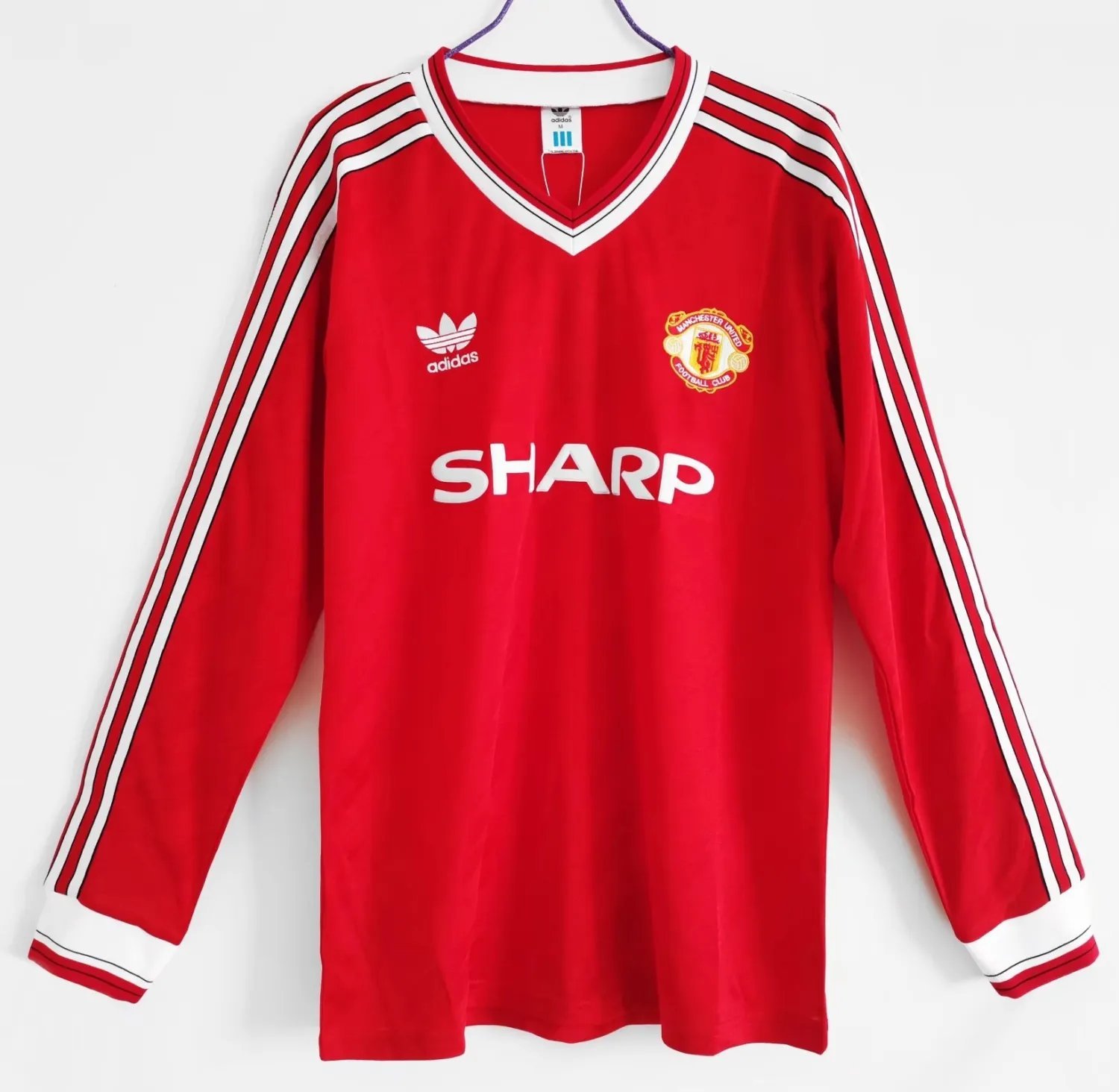 1986-88 Manchester United Home Long Sleeve Retro 