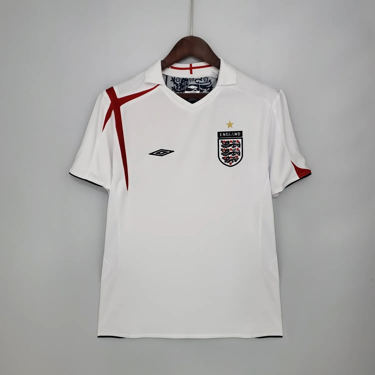 2006 England Home White Retro 