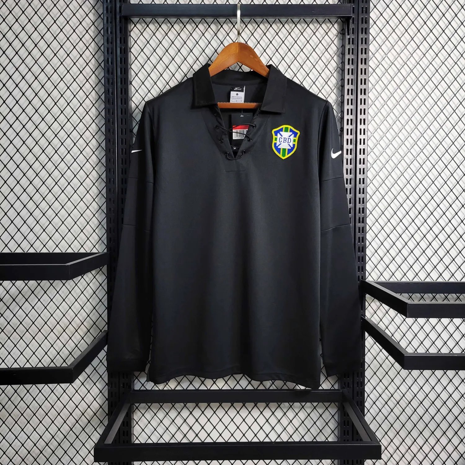 2004 Brazil Black Long Sleeve Retro 