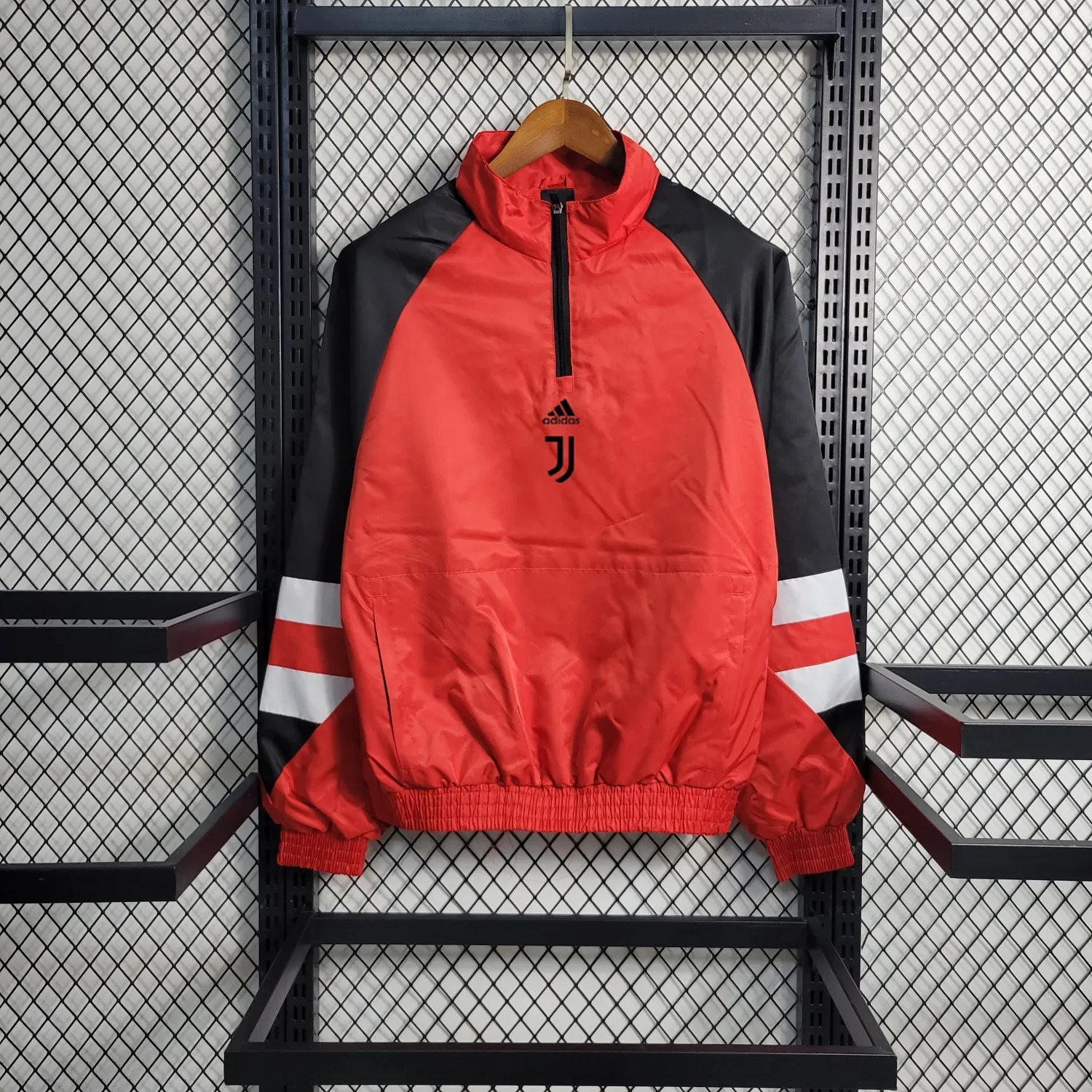 23-24 Juventus Red Windbreaker 