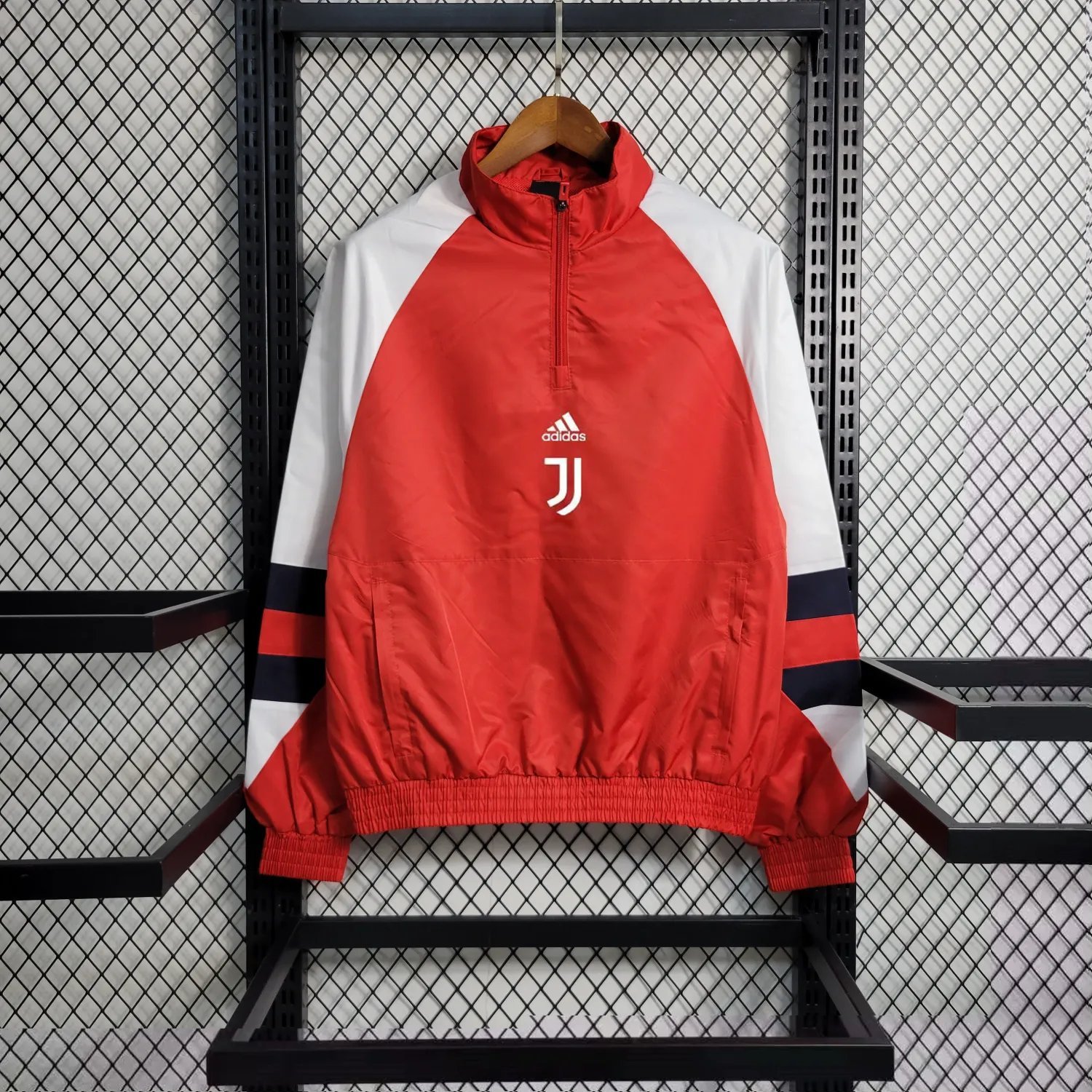 23-24 Juventus Red Windbreaker 