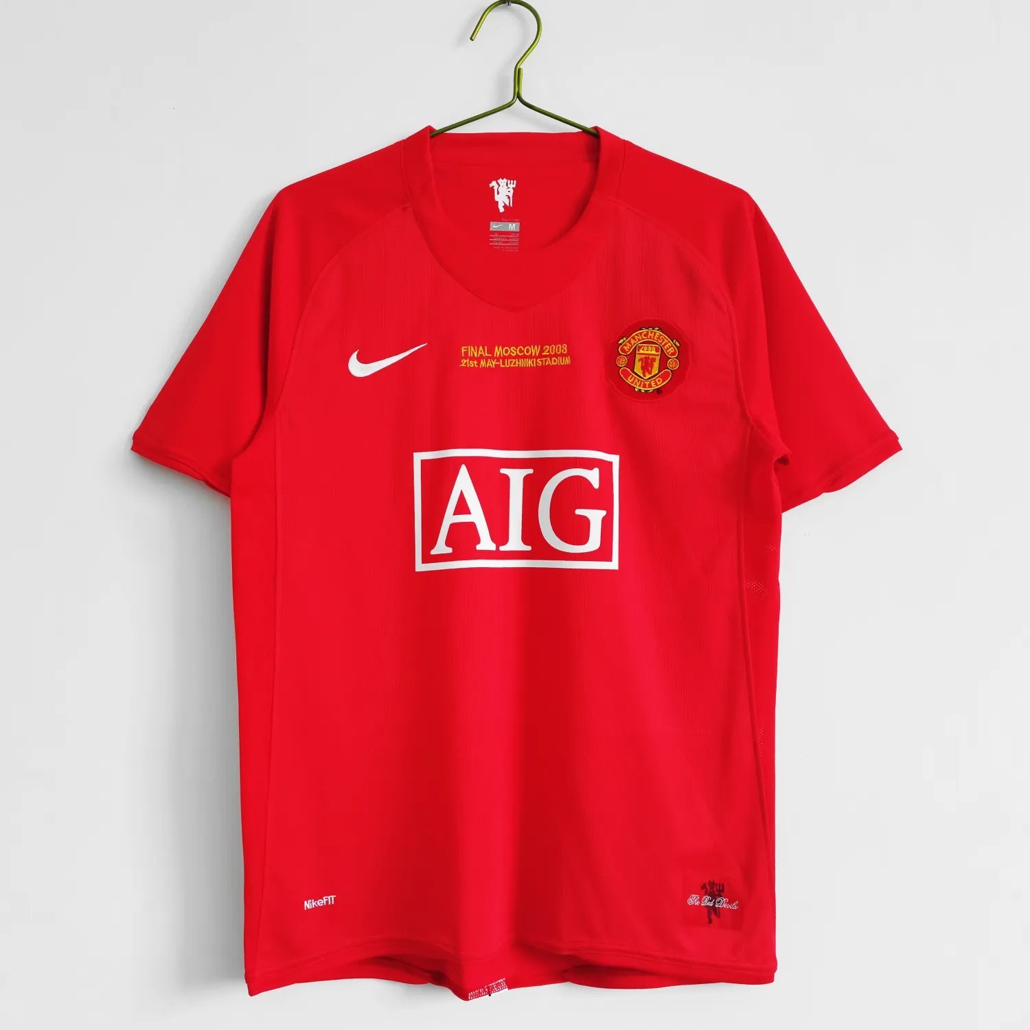 07-08 Manchester United Home UCL Version Red Retro 