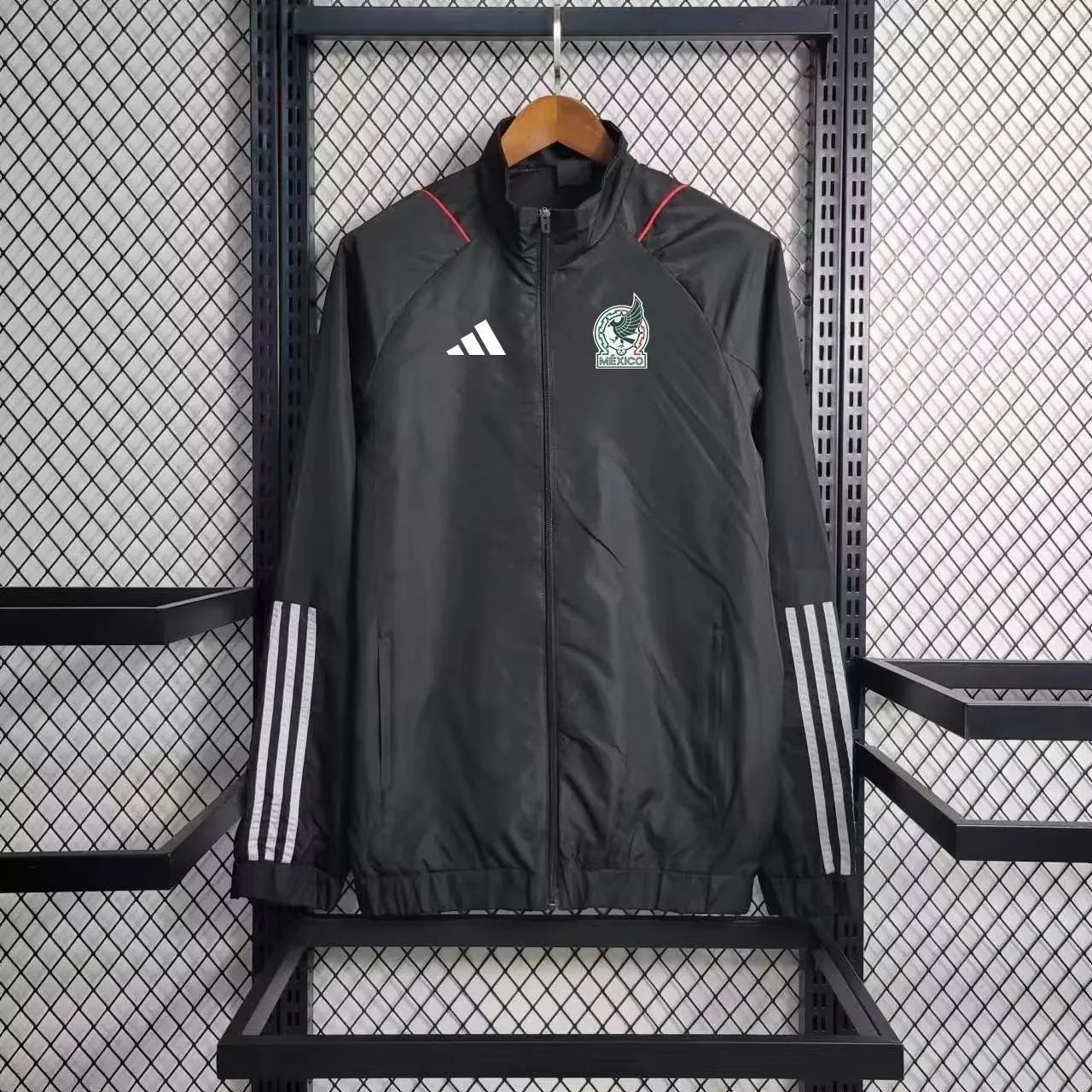 23-24 Mexico Black Windbreaker 
