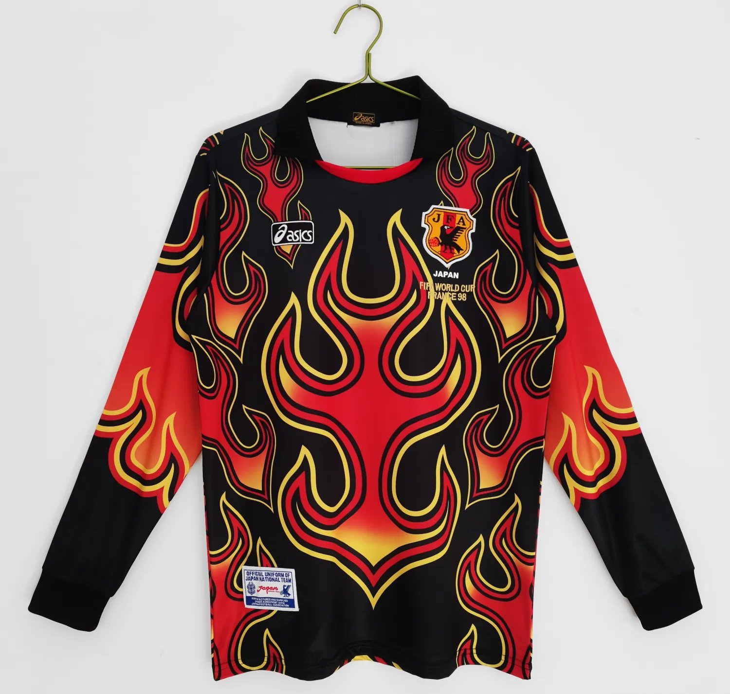 1998 Japan Red Flame Goalkeeper Retro Long Sleeve 