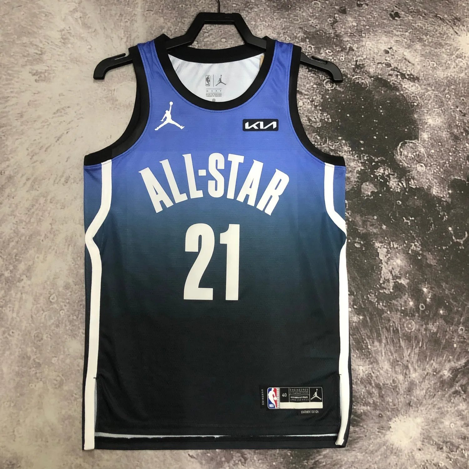 2023 NBA All Star Blue 21#EMBIIO Hot Pressed 