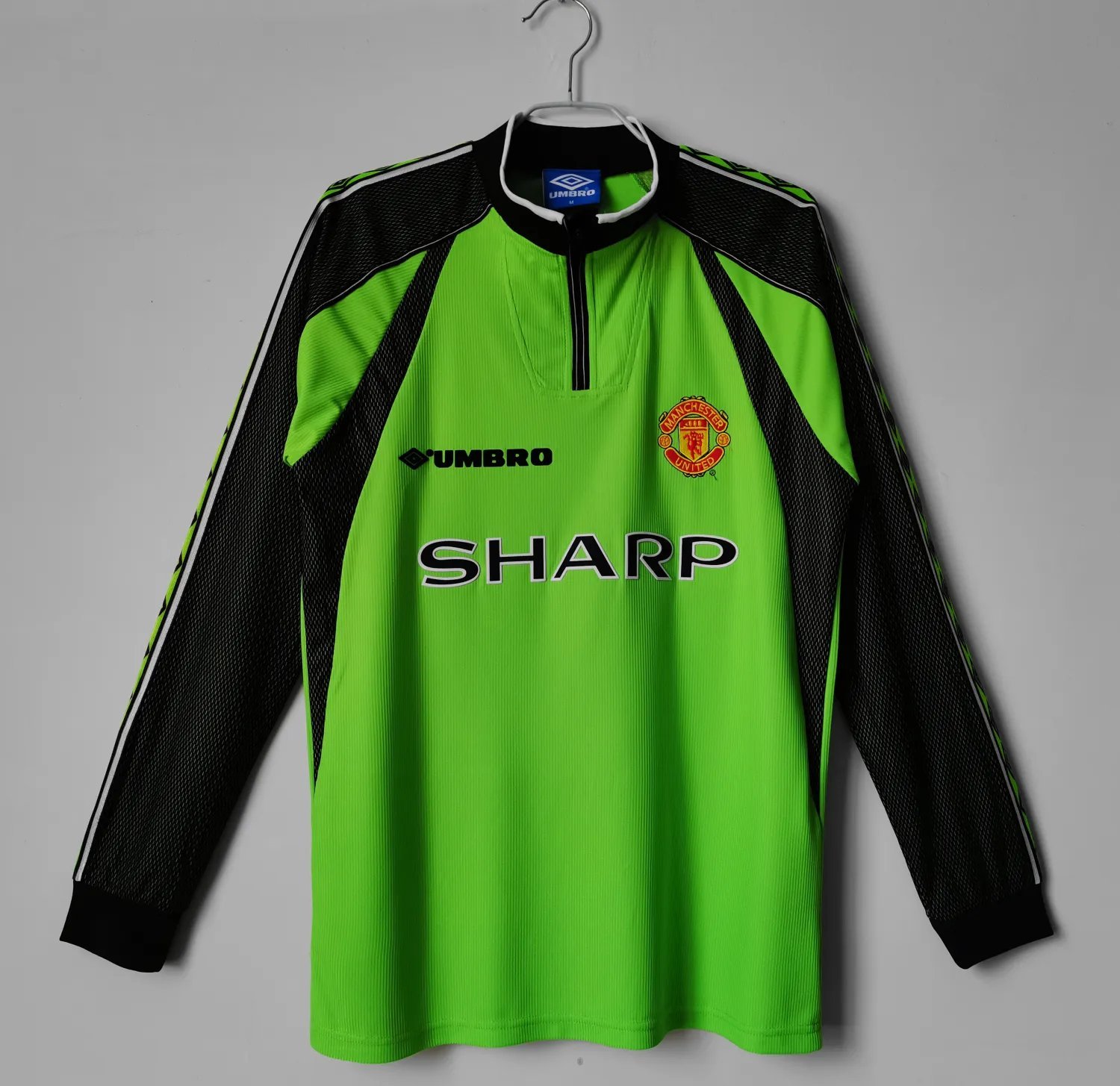 98-99 Manchester United Goal Keeper Green Long Sleeve Retro 