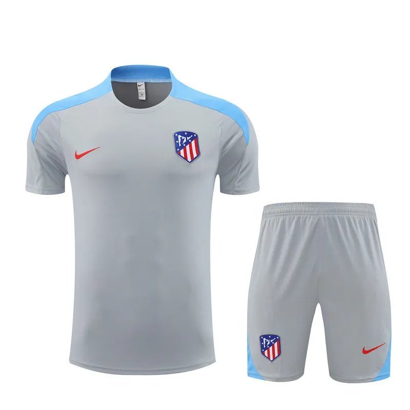 24-25 Atletico Madrid Gray Short Sleeve Training Suit