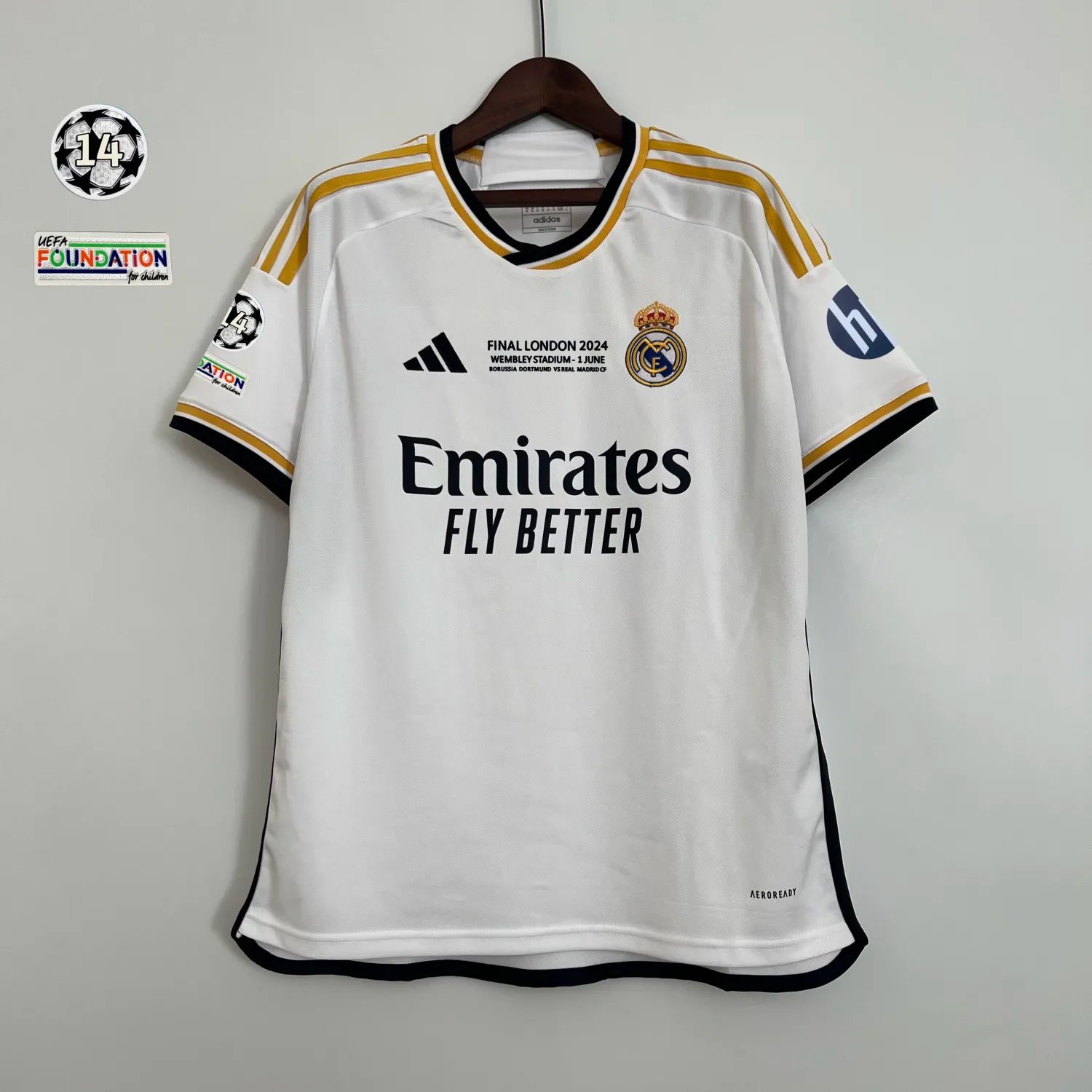 23-24 Real Madrid Home Fan Version UCL Final Game 