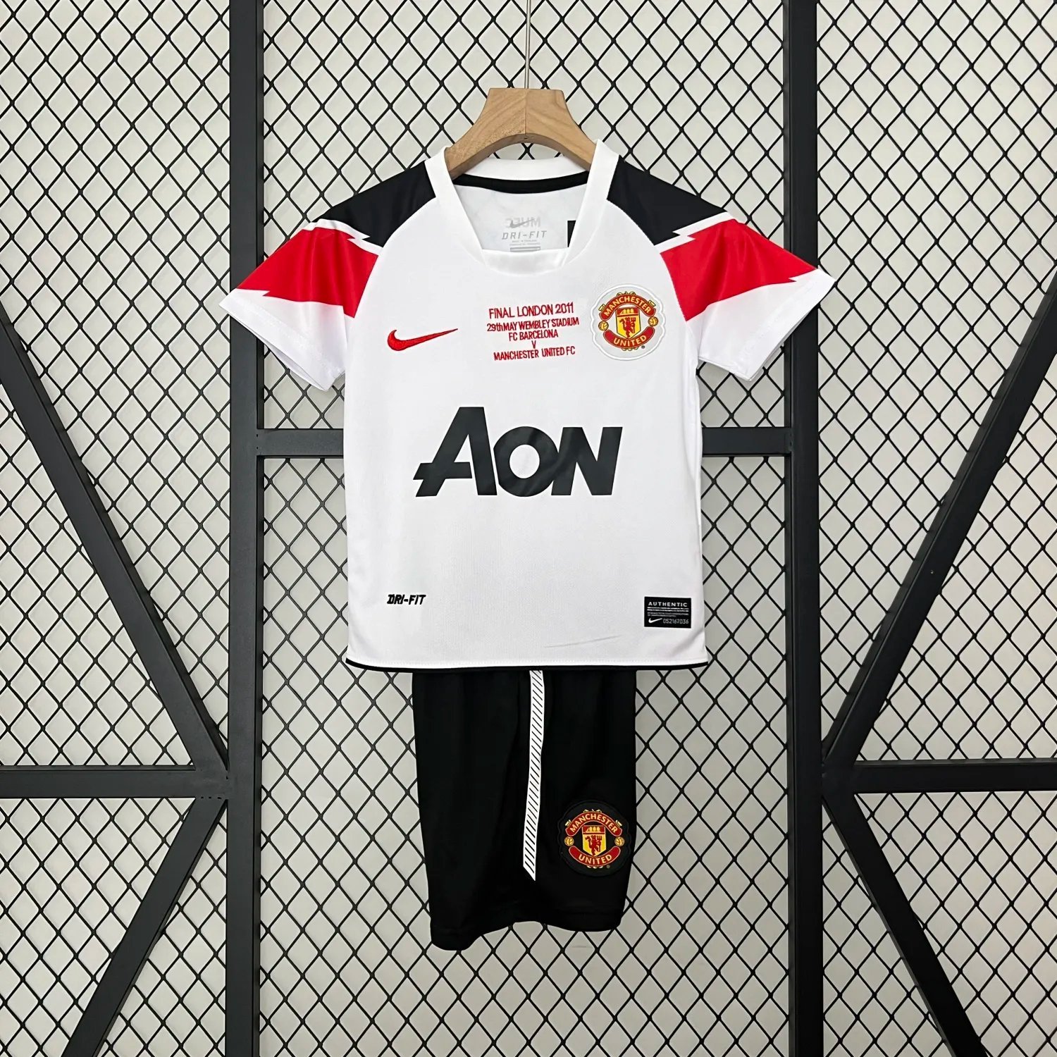 Retro 10-11 Manchester United Champions League Away Kids Kit
