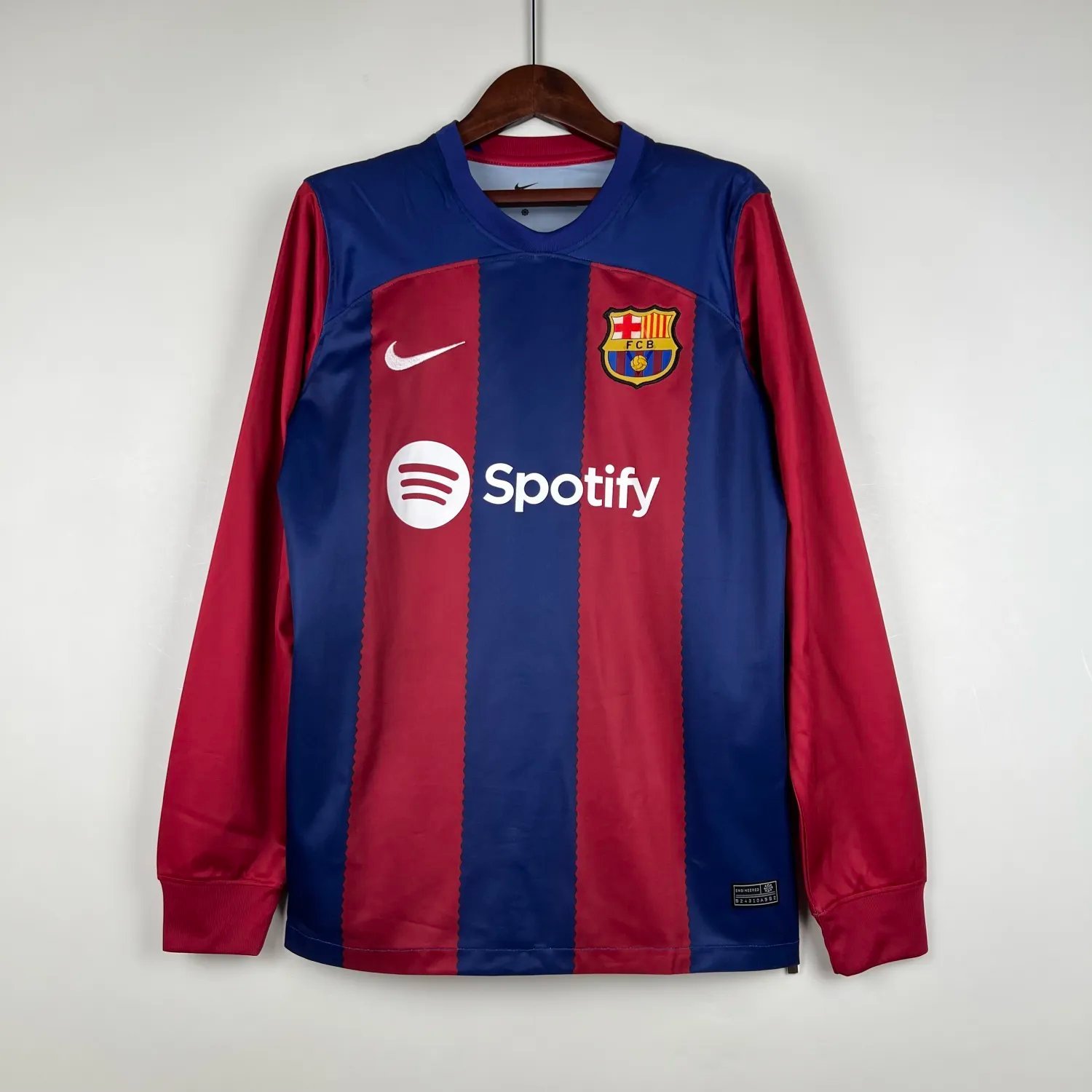 23-24 Barcelona Home Long Sleeve Fan Version 
