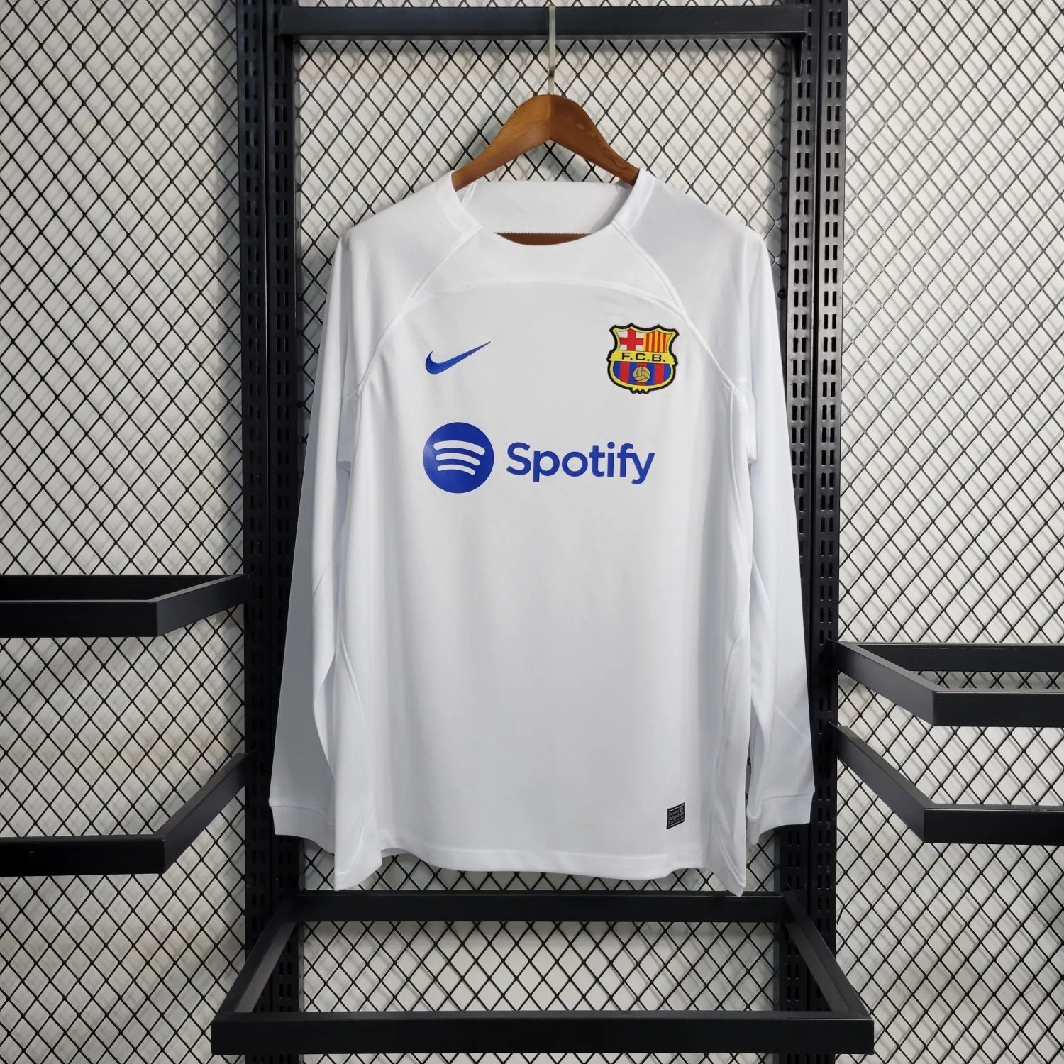 23-24 Barcelona Away Fan Version Long Sleeve 
