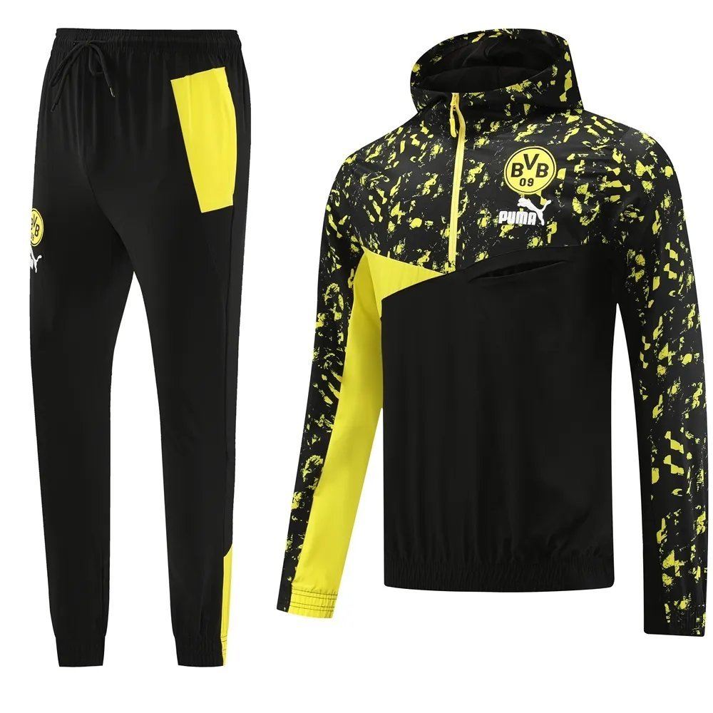 23-24 Borussia Dortmund Hooded Windbreaker Suit