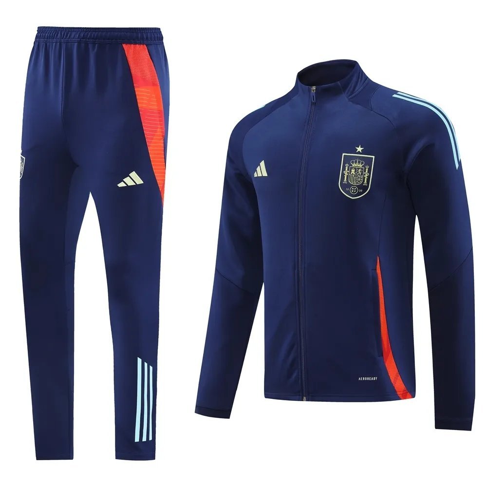 2024 Spain Blue Jacket Tracksuit