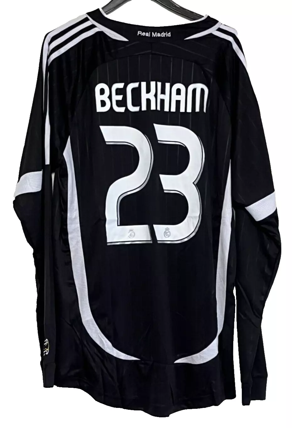 Real Madrid 06/07 Away Long Sleeve Beckham 23 - Image 2