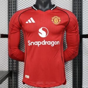 25-26 Manchester United Home Long Sleeve Player Version