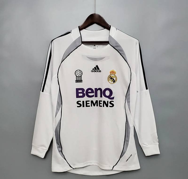 06-07 Real Madrid Home Long Sleeve Retro
