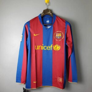 07-08 Barcelona Home Long Sleeve Retro
