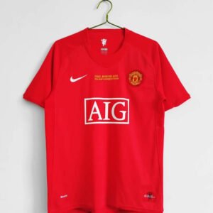 07-08 Manchester United Home UCL Version Red Retro