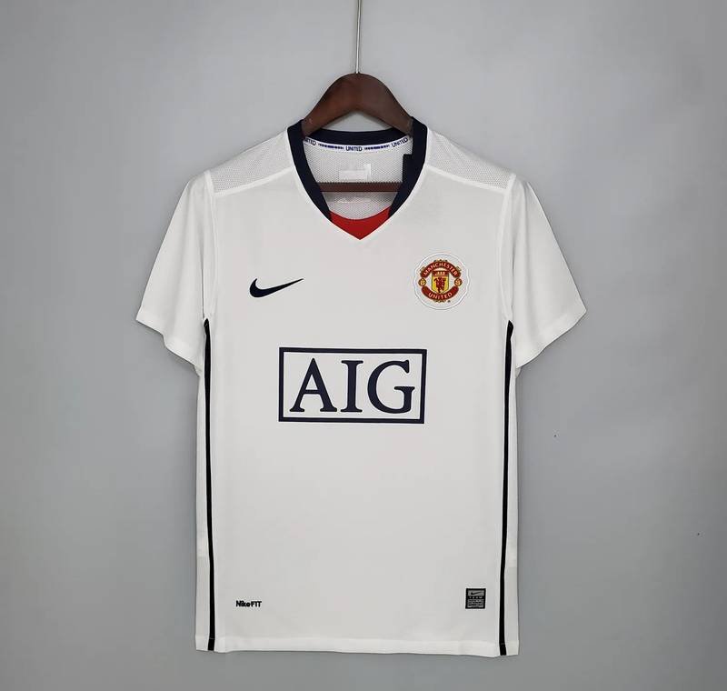 08-09 Manchester United League Edition away white Fan Version Version