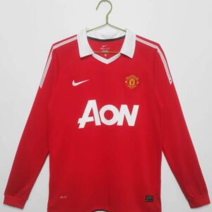 10-11 Manchester United Home Long Sleeve Retro