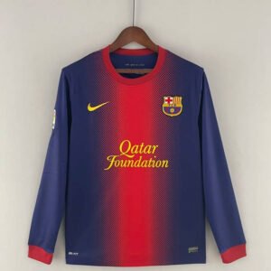 12-13 Barcelona Home Long Sleeve Retro