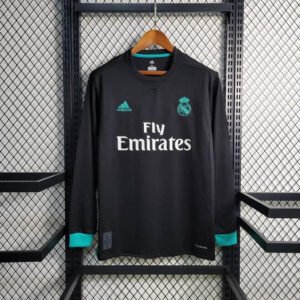 17-18 Real Madrid Away Black Long Sleeve Retro 