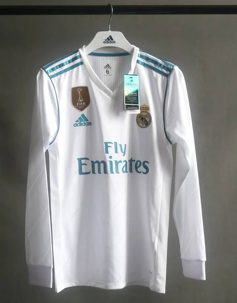 17-18 Real Madrid Home Long Sleeve Retro Player Version