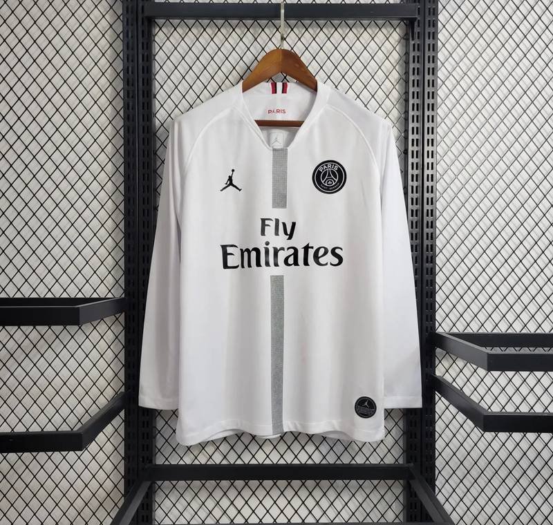 18-19 PSG White Retro Long Sleeve