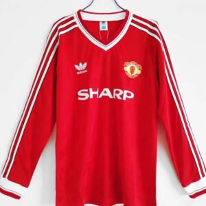 1986-88 Manchester United Home Long Sleeve Retro 