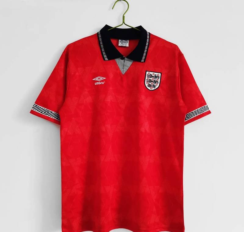 1990 England Away Red Retro