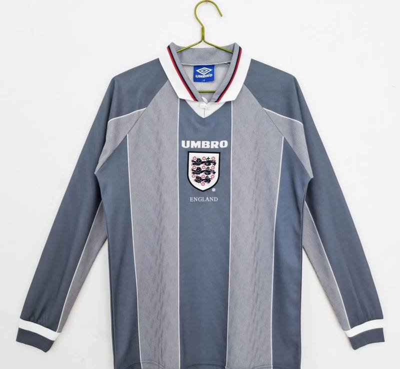 1996 England Away Retro Long Sleeve