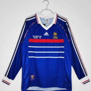 1998 France Home Long Sleeve with Match Detail Retro
