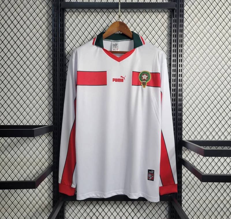 1998 Morocco Away White Long Sleeve Retro