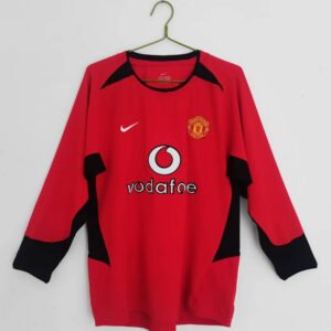 2002-04 Manchester United Home Long Sleeve Retro 