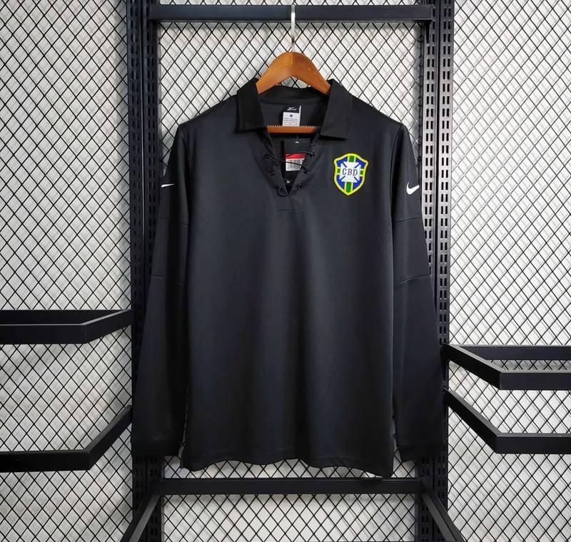 2004 Brazil Black Long Sleeve Retro