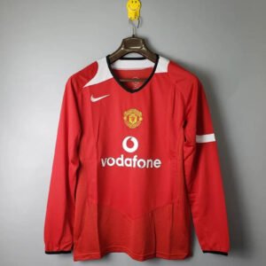2005 Manchester United Home Red Long Sleeve Retro 