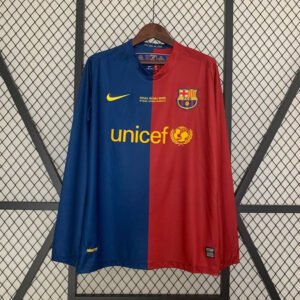 2008-09 Barcelona Champions League Home Long Sleeve Retro 