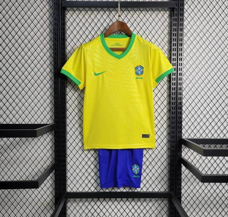 2023 Brazil Home Yellow Kids Kit