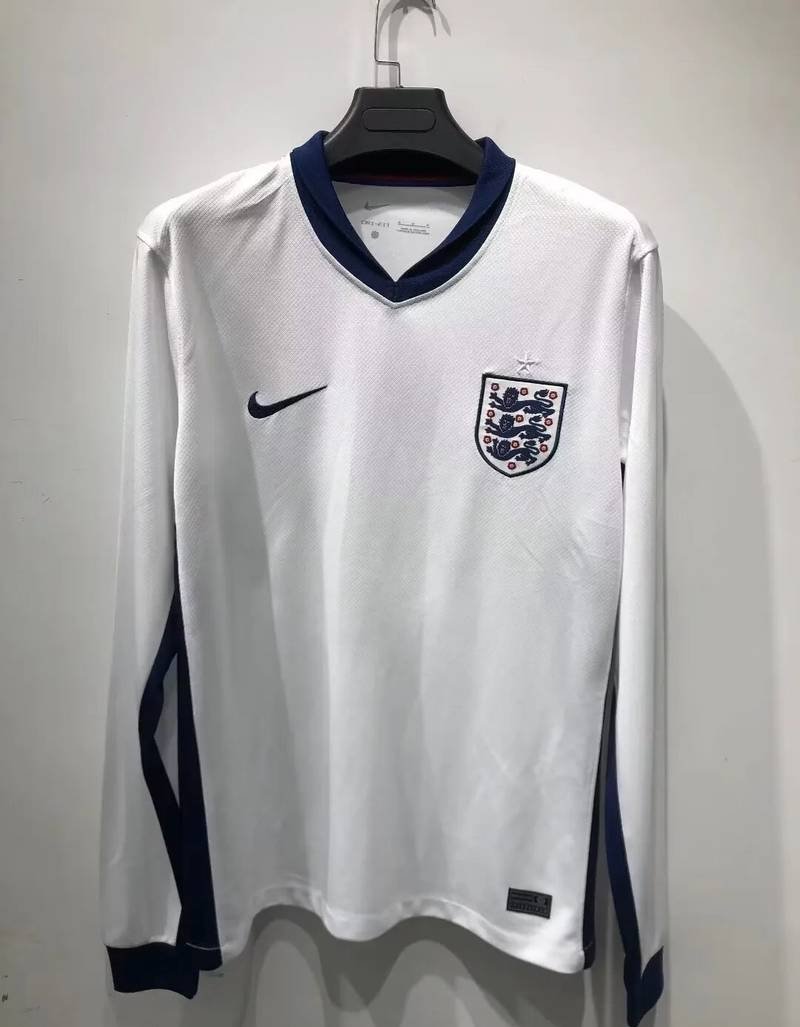 2024 England Home Long Sleeve Fan Version
