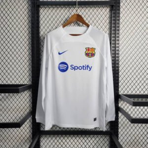 23-24 Barcelona Away Fan Version Long Sleeve 