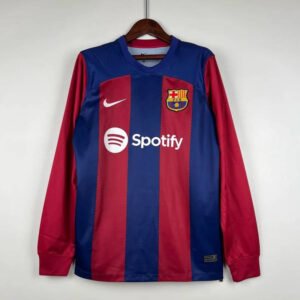23-24 Barcelona Home Long Sleeve Fan Version 