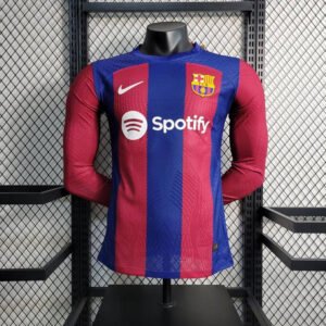 23-24 Barcelona Home Long Sleeve Player Version