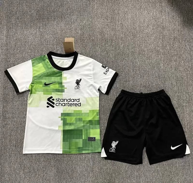 23-24 Liverpool Away kids kit