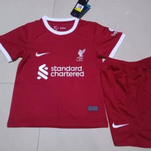23-24 Liverpool Home Red kids kit