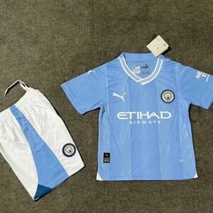 23-24 Manchester City Home Kids Kit