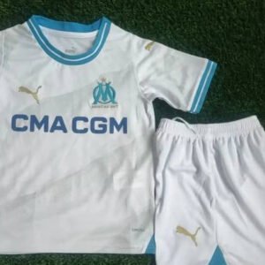 23-24 Olympique Marseille Home Kids Kit