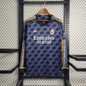 23-24 Real Madrid Away Fan Version Long Sleeve 