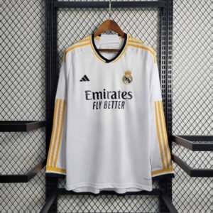 23-24 Real Madrid Home Fan Version Long Sleeve 