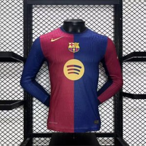 24-25 Barcelona Home Long Sleeve Player Version
