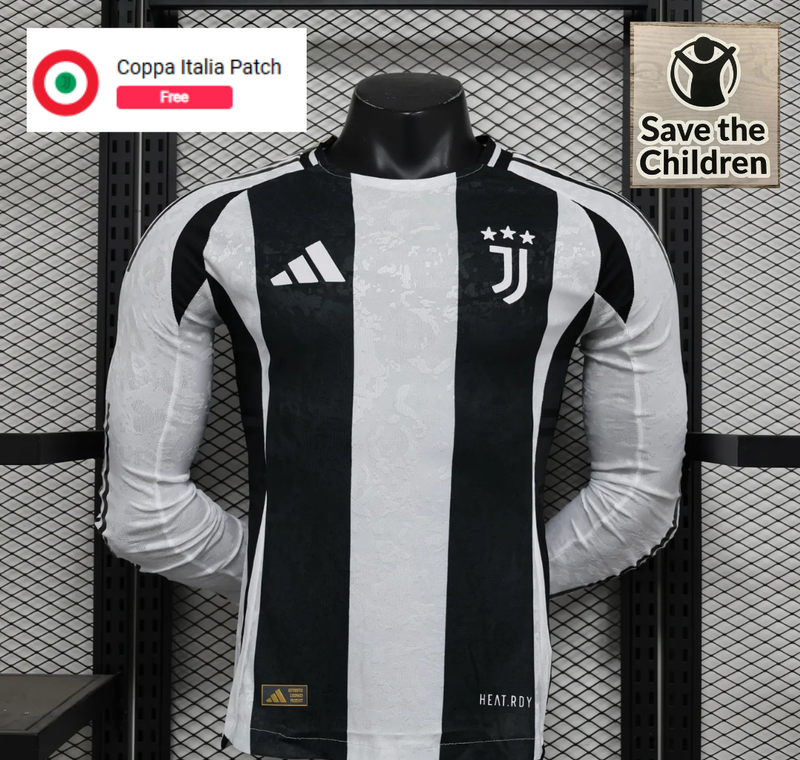24-25 Juventus Home Long Sleeve Player Version